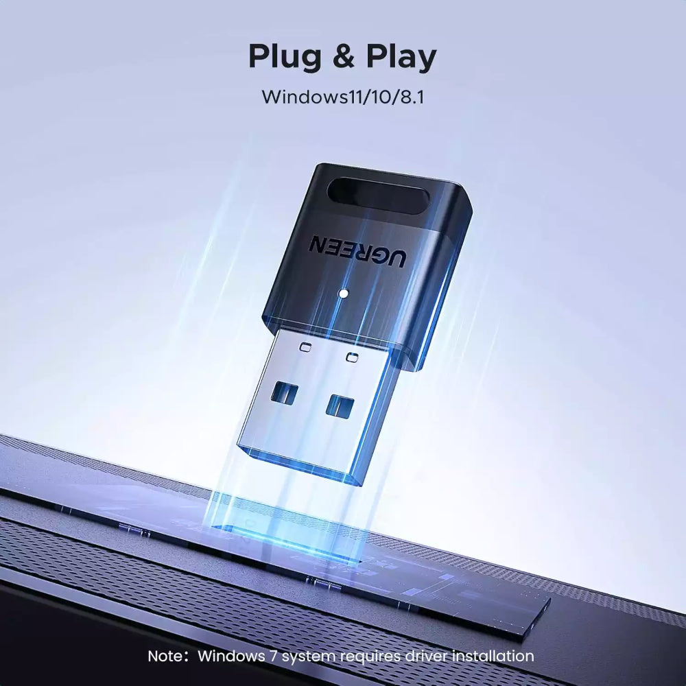 UGREEN Bluetooth 5.4 USB Dongle | Wireless Adapter for PC, Multi-Device Support, Plug & Play