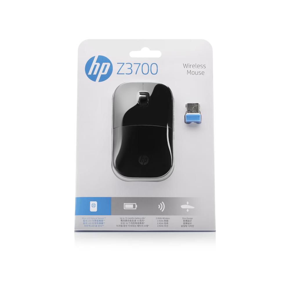 HP Z3700 Wireless Mouse | 2.4GHz USB Nano Receiver | Up to 16 Months Battery Life | Black