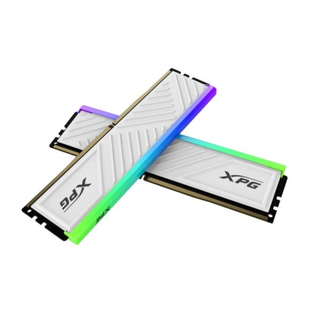 XPG SPECTRIX D35 RGB 16GB (2×8GB) DDR4 Desktop Memory | 3200MHz, CL16, RGB Gaming RAM, Black/White