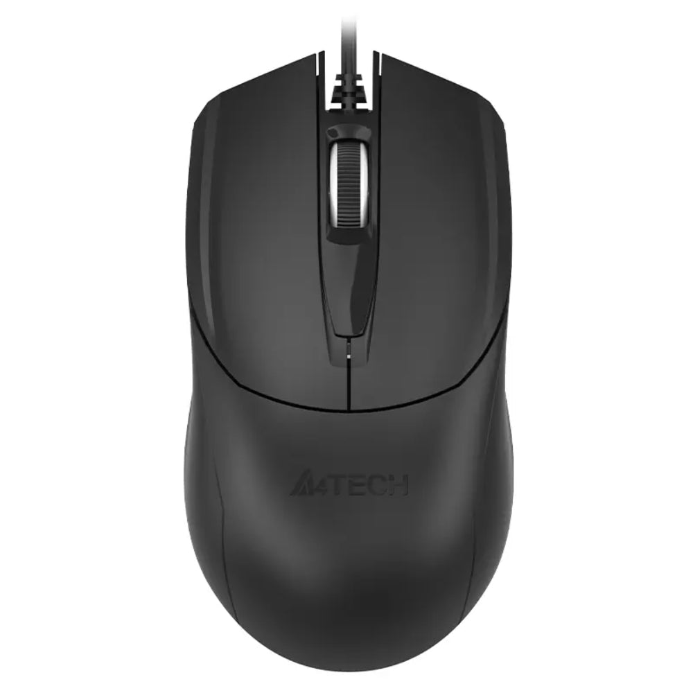 A4Tech OP‑750S | Wired Silent Click Mouse – Black Edition
