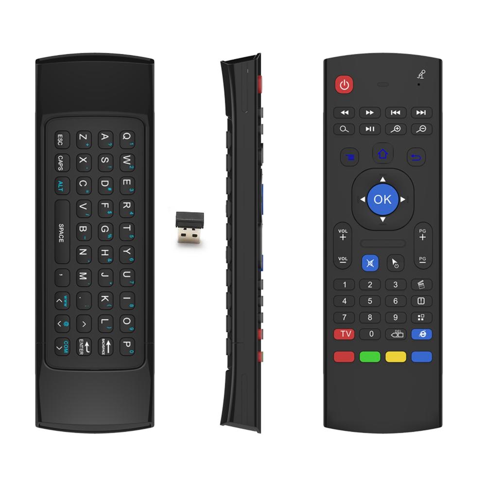 Speed-X Air Mouse MX3 | 2.4GHz Wireless Remote with QWERTY Keyboard for Android & Smart TV