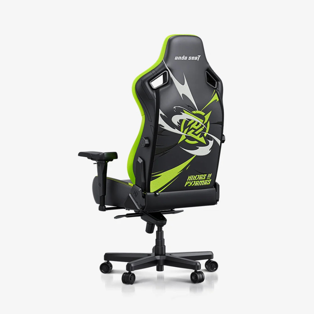 AndaSeat Kaiser 4 NIP Edition XL Gaming Chair | Neon Yellow NIP Design, Pop-Out Lumbar, Magnetic Head Pillow | 5D Armrests