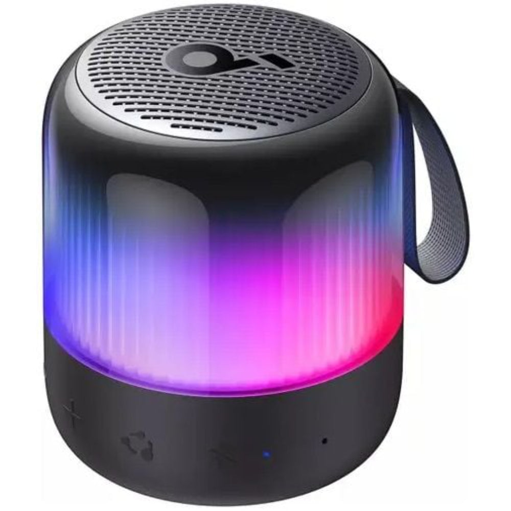 Anker A3136 | Soundcore Glow Mini Bluetooth Speaker | RGB Light Ring | 8W Output | IP67 Waterproof | 12-Hour Playtime | USB-C Charging | For Outdoor, Travel, Home