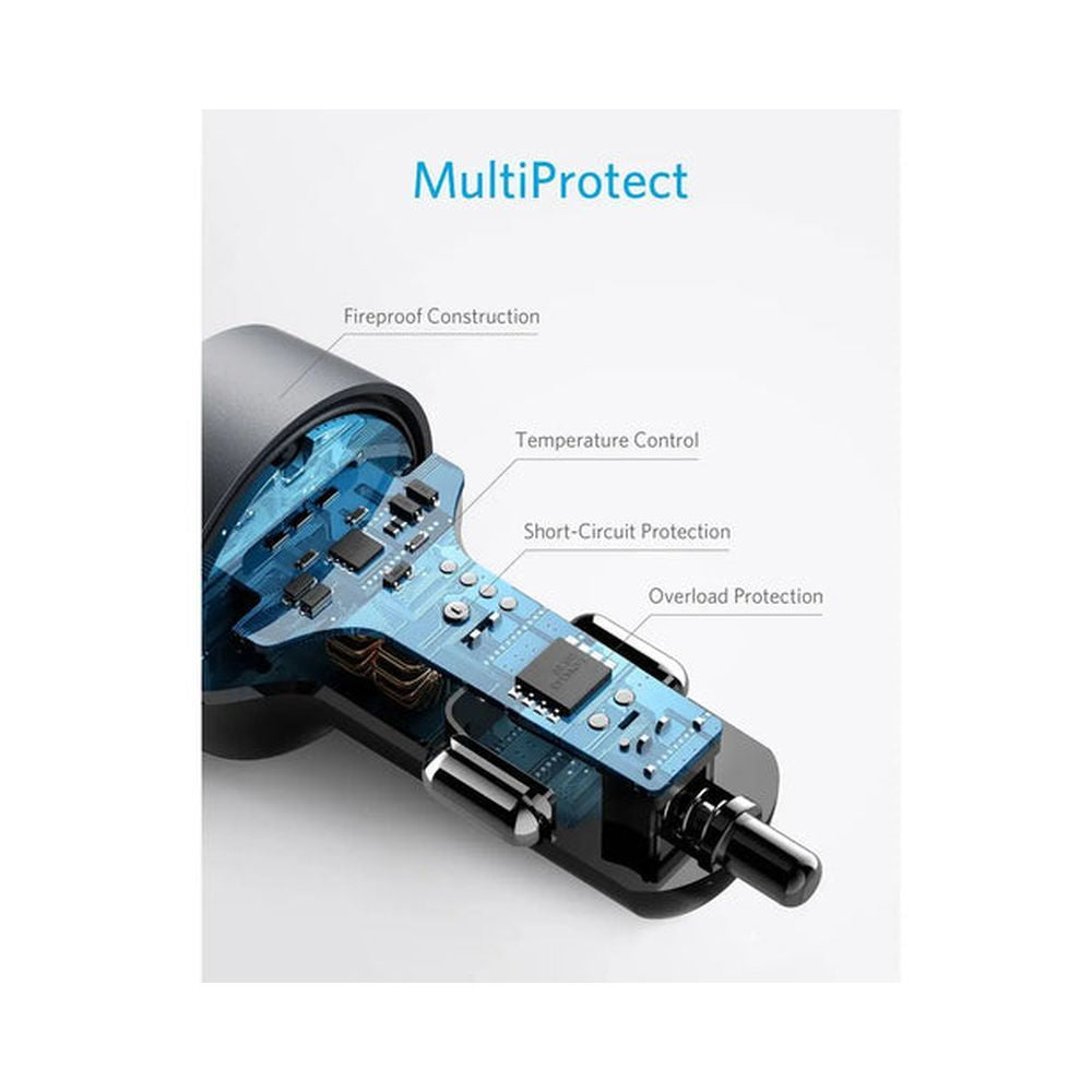 Anker PowerDrive PD+ 2 | 35W Car Charger | Dual-Port Fast Charging | 20W USB-C PD + 15W USB-A | Compact Design | For iPhone, Android, iPad, USB-C Devices