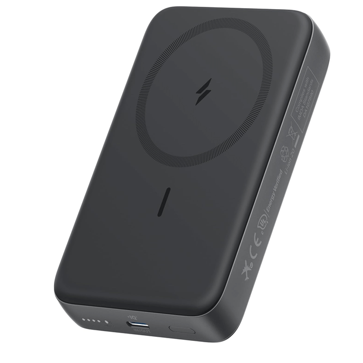 Anker Zolo A1685 | Magnetic Wireless Power Bank | 10000mAh | 30W USB-C Fast Charging | Built-In USB-C Cable | 15W Wireless Charging | Multi-Angle Stand | For Android, iPhone (via adapter), USB-C Devices