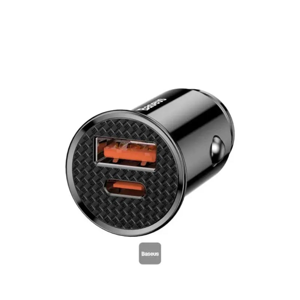 BASEUS Go Trip | Car Charger 30W (1×USB‑C + 1×USB‑A)