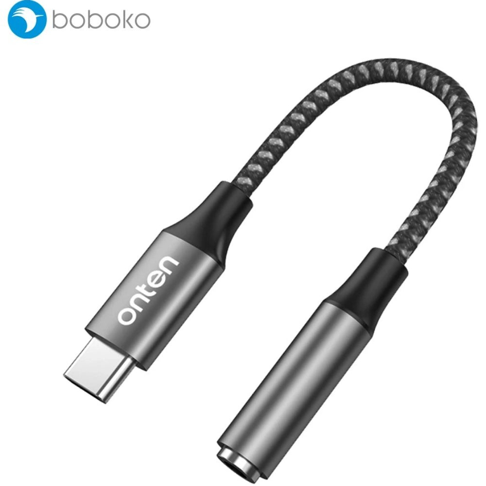Onten OTN-293 | USB-C to 3.5mm Audio Adapter | Hi-Fi DAC Chip | 24-Bit/48kHz | Noise Reduction | Plug & Play | For Smartphones, Tablets, Laptops, Car AUX, Headphones