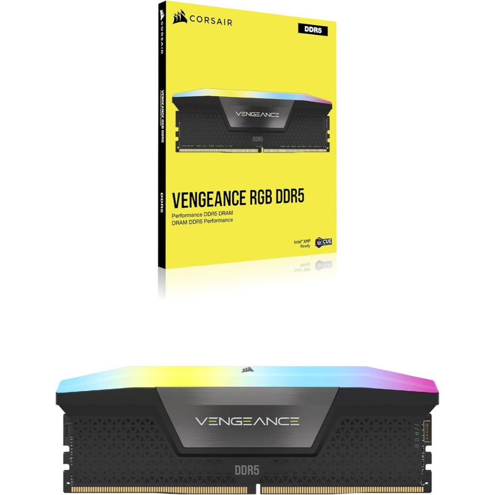 CORSAIR VENGEANCE RGB DDR5 16GB (5200MT/s) | High-Speed Memory with Dynamic Lighting