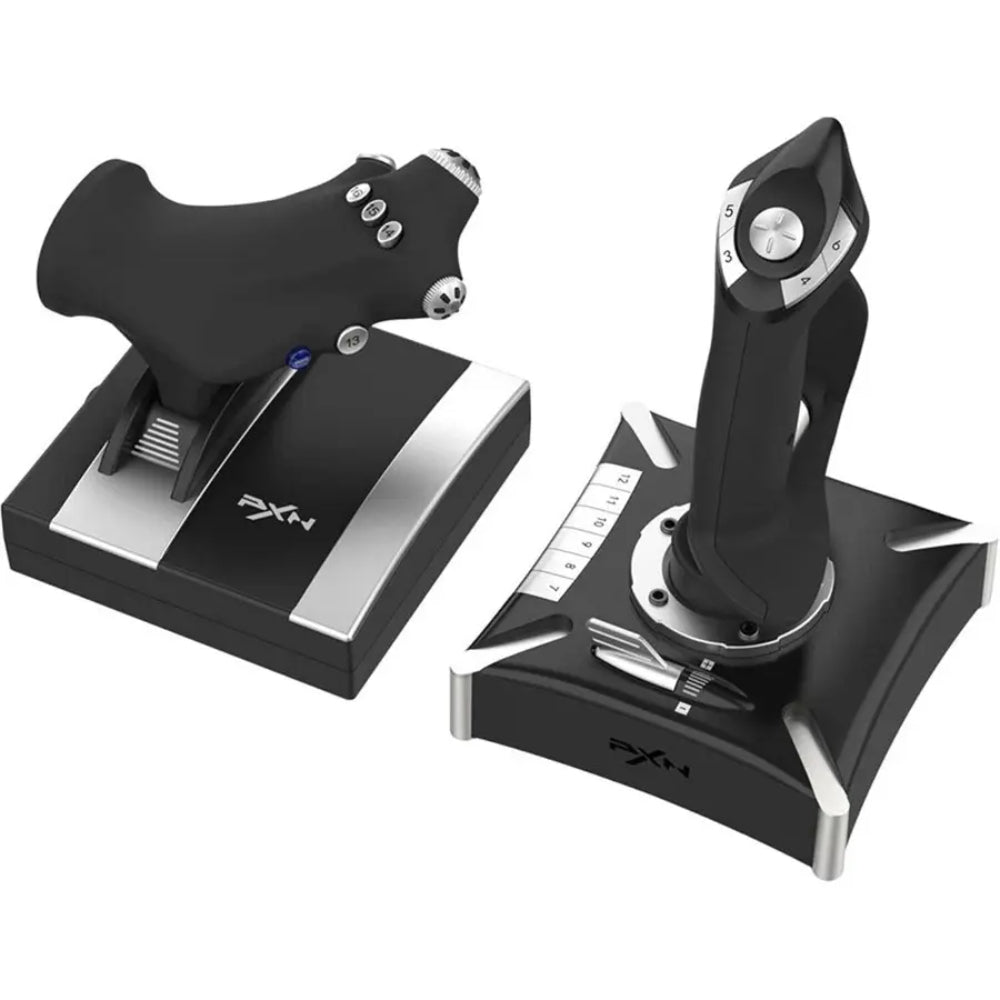 PXN‑2119 Pro Flight Simulator Joystick | Professional Aviation Controller with Throttle & Vibration
