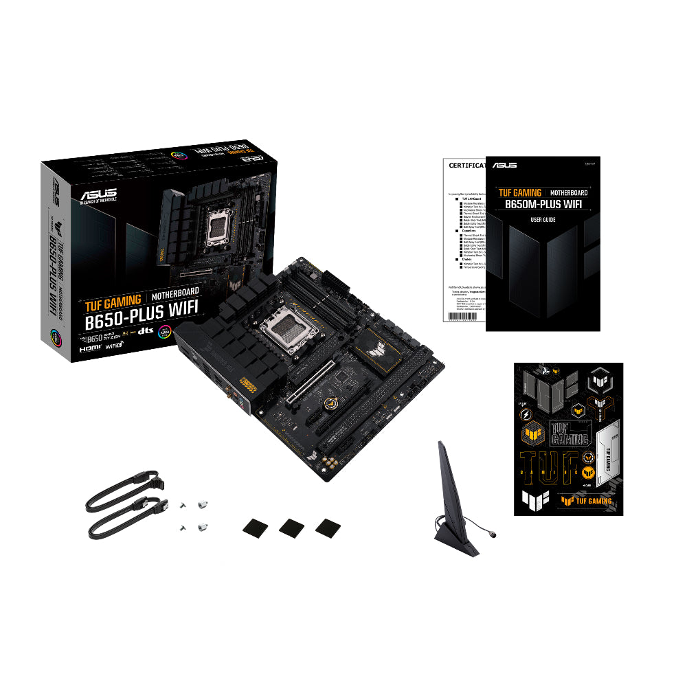 ASUS TUF GAMING B650-PLUS WIFI | AM5 ATX Gaming Motherboard | DDR5 Support | PCIe 5.0 | Wi-Fi 6 | Military-Grade Durability
