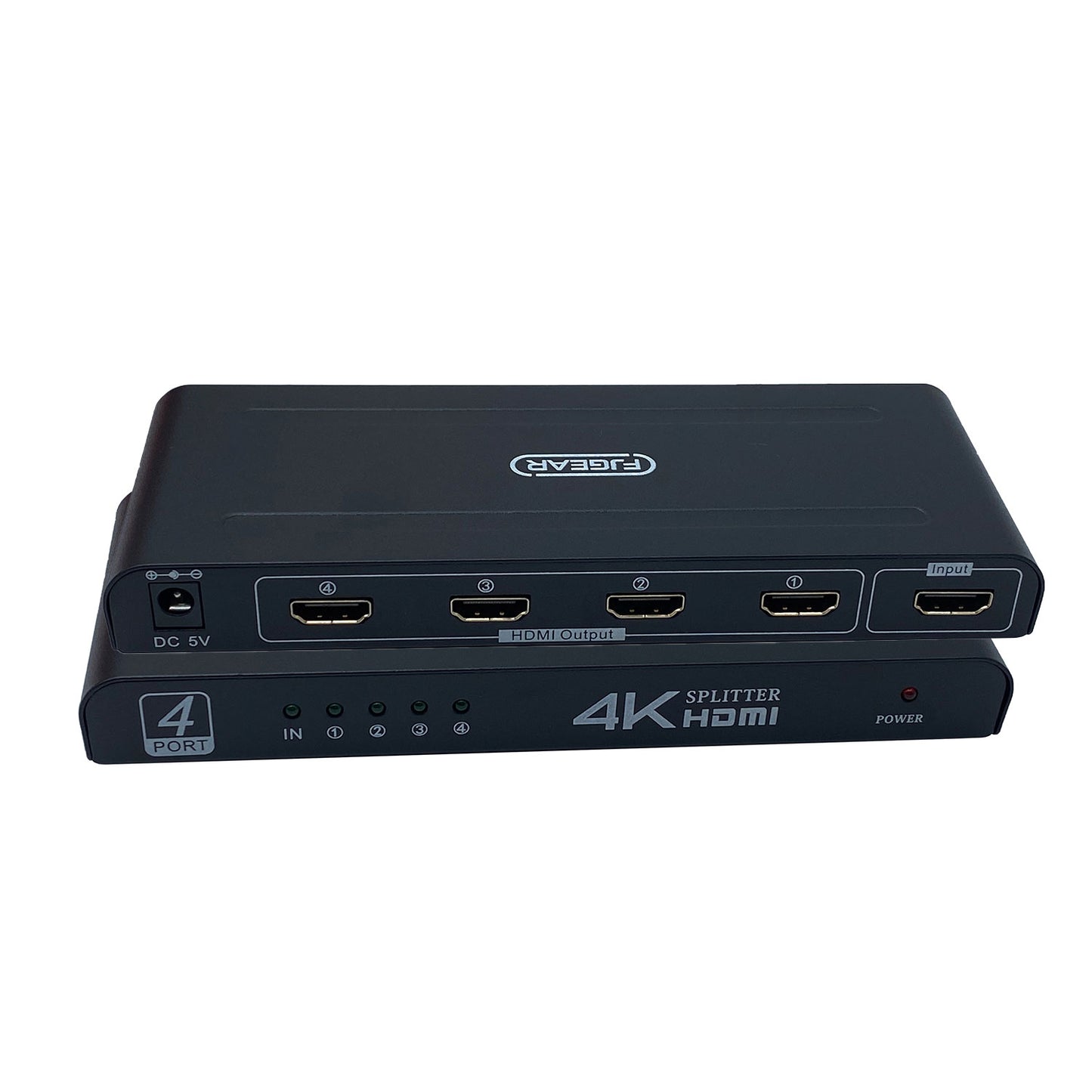FJGEAR 4K HDMI 4-Port Splitter | FJ-4K104 | Seamless 4K HDMI Signal Distribution Across Multiple Displays