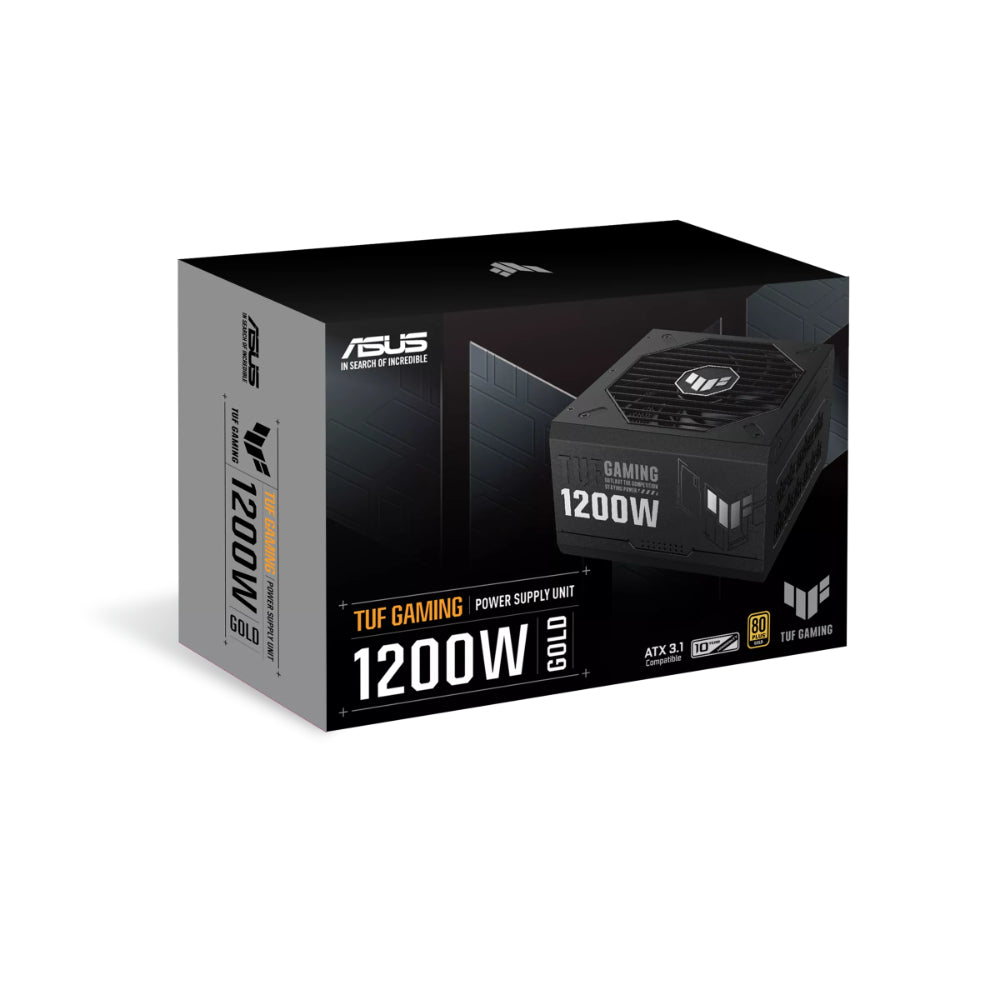 ASUS TUF Gaming 1200W Gold Power Supply | 1200W | 80 PLUS Gold | ATX 3.1 | PCIe 5.1 Ready | Fully Modular | Military-Grade Components | Axial-Tech Fan