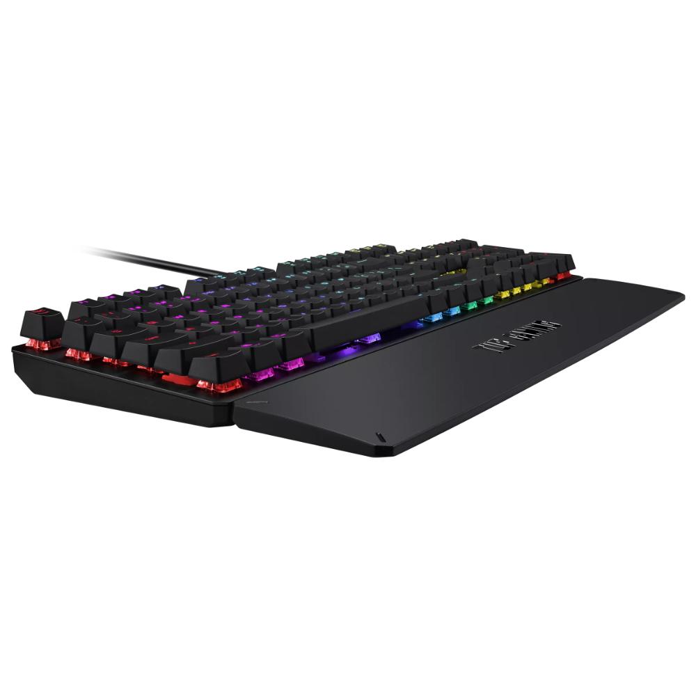 ASUS RA05 TUF Gaming K3 | RGB Mechanical Gaming Keyboard | N-Key Rollover | USB Passthrough | Aluminum-Alloy Top | Programmable Macro Keys | Aura Sync RGB | Wrist Rest