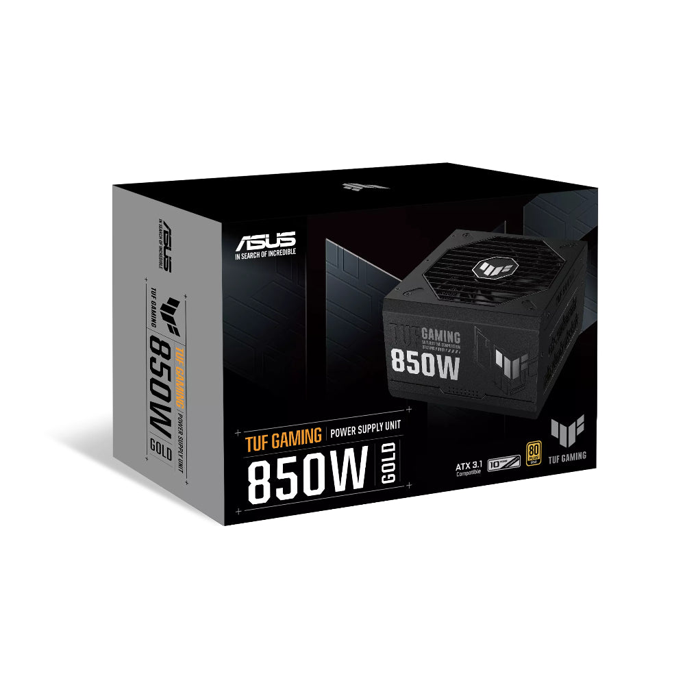 ASUS TUF Gaming 850W Gold Power Supply | 850W | 80 PLUS Gold | ATX 3.1 | PCIe 5.1 Ready | Fully Modular | Military-Grade Components | Axial-Tech Fan