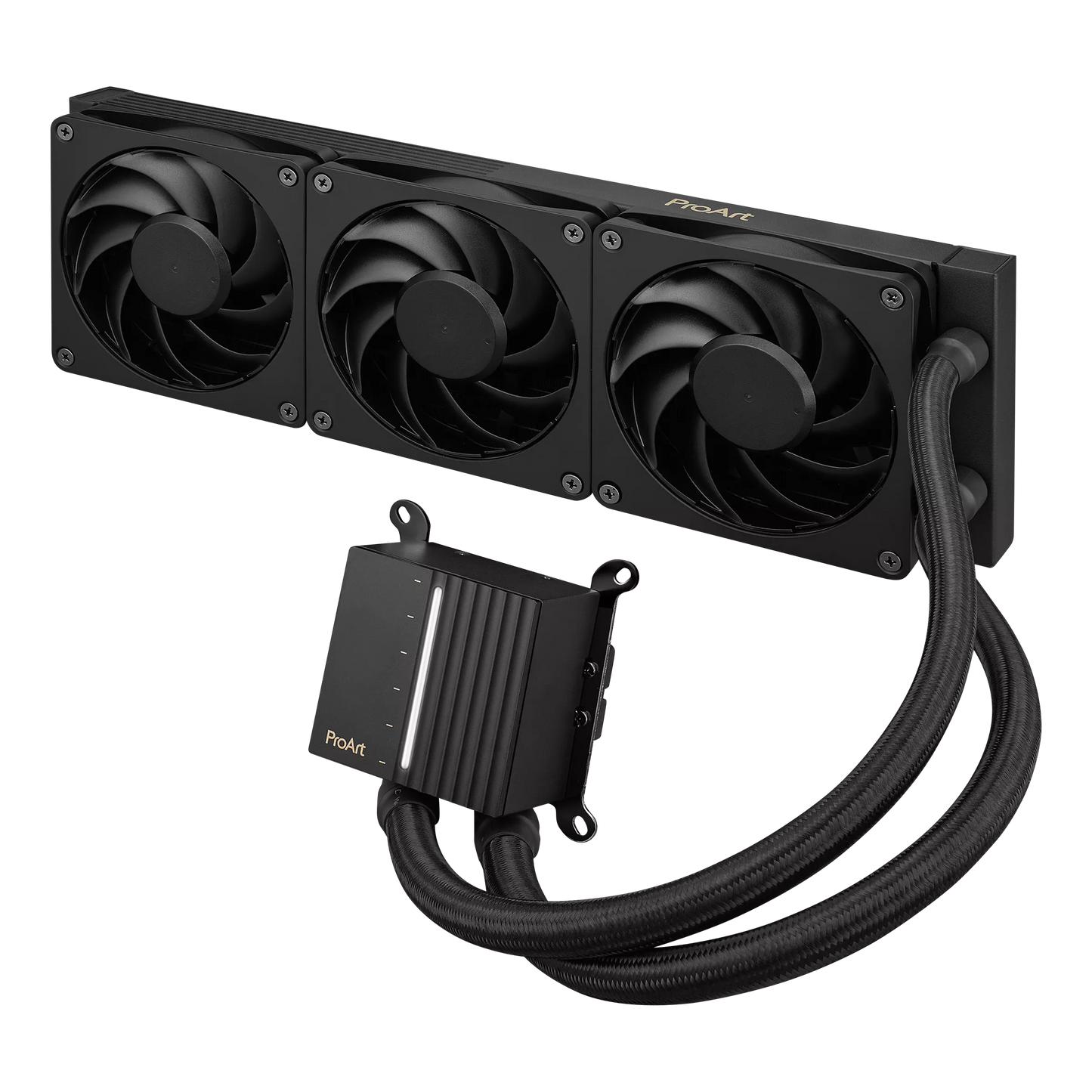 ASUS ProArt LC 360 All-in-One CPU Liquid Cooler | 360mm Radiator, System Status Meter, Alphacool Apex Stealth Metal Power Fans