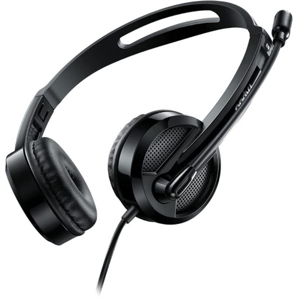 Rapoo H120 Wired Stereo USB Headset | Digital Audio, Noise-Reducing Mic, Lightweight, Plug & Play