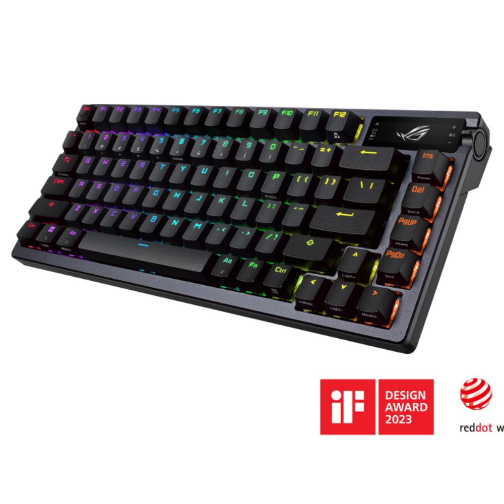 ASUS M701 ROG Azoth Wireless Gaming Keyboard | 75% Custom Mechanical RGB Keyboard with OLED Display, Hot-Swappable Switches & Tri-Mode Connectivity
