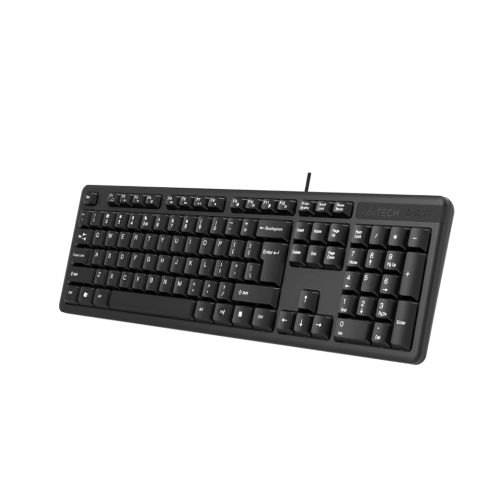 A4Tech KK-3 Multimedia FN Keyboard | Wired USB, Full-Size, Ergonomic Design