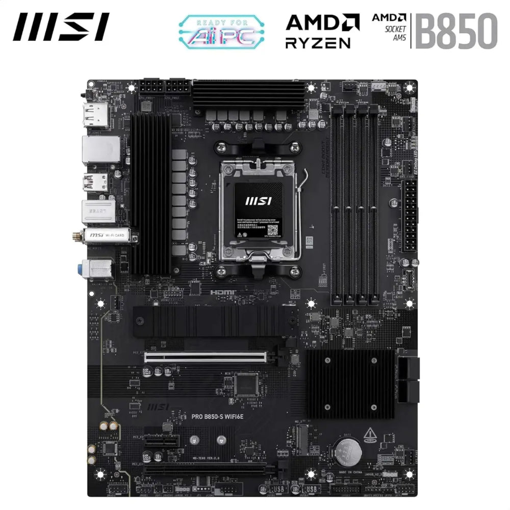 MSI Pro B850-S WiFi6E | ATX Motherboard for AMD Ryzen 9000/8000/7000 Series