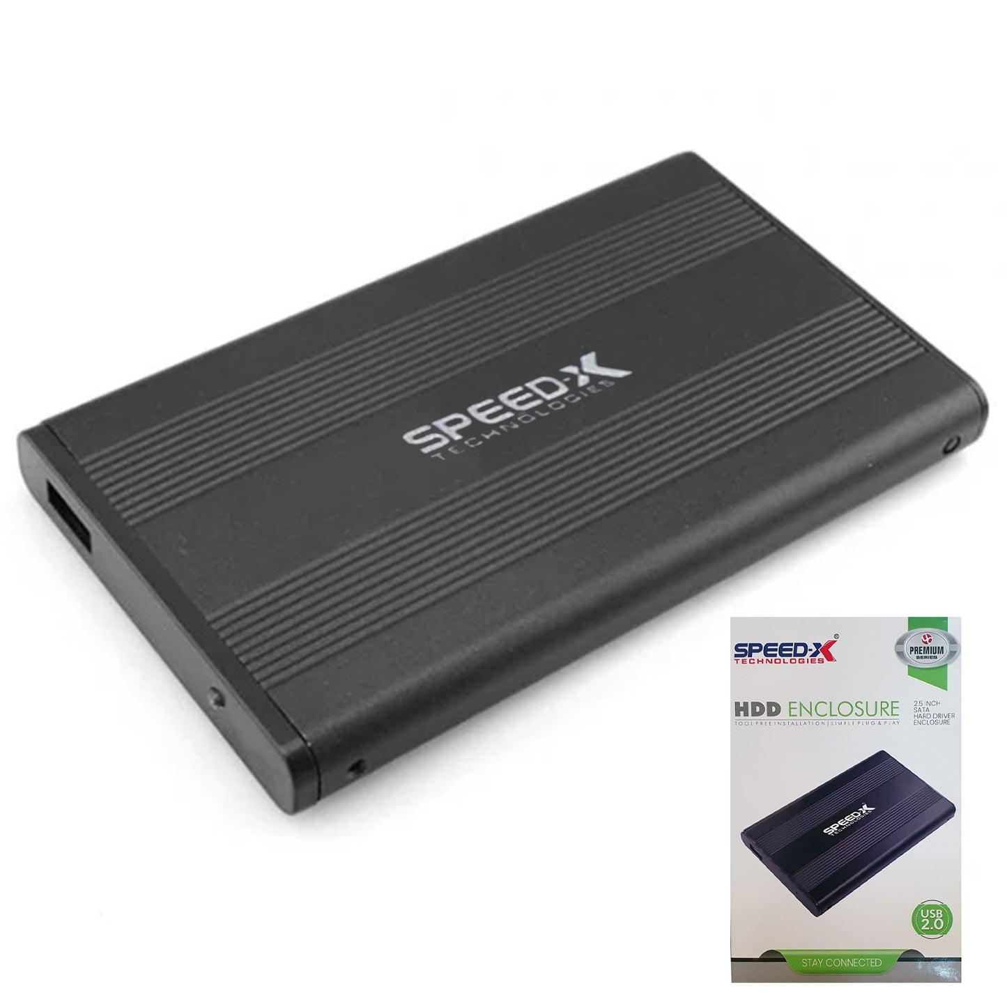 Speed-X Hard Disk HDD 2.5 Inch Case USB 2.0 | Metal Body External Hard Drive Enclosure