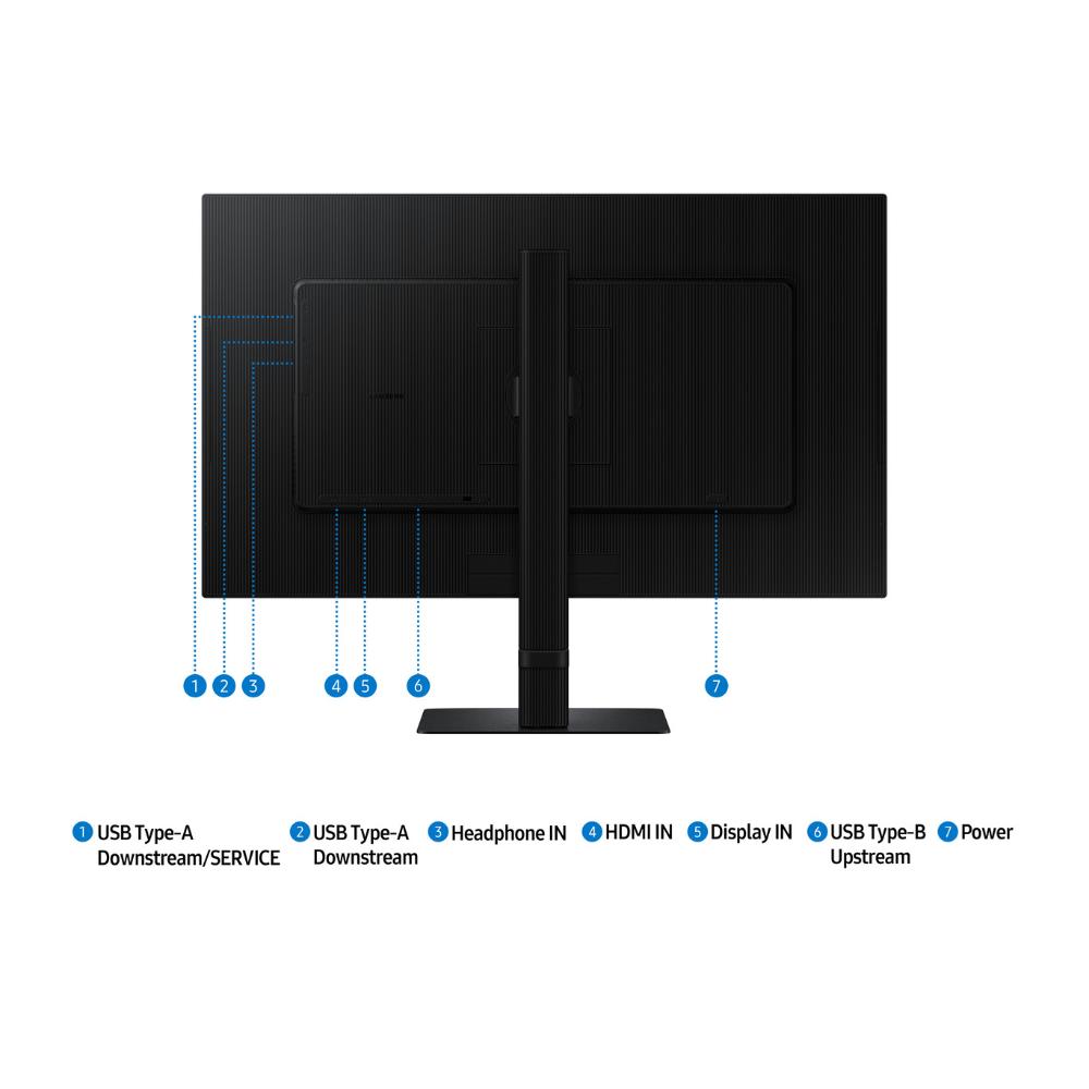 Samsung 27 Inch ViewFinity S6 S60D QHD 100Hz Monitor | IPS | HDR10 | 99% sRGB | USB Hub | Ergonomic Pivot Stand