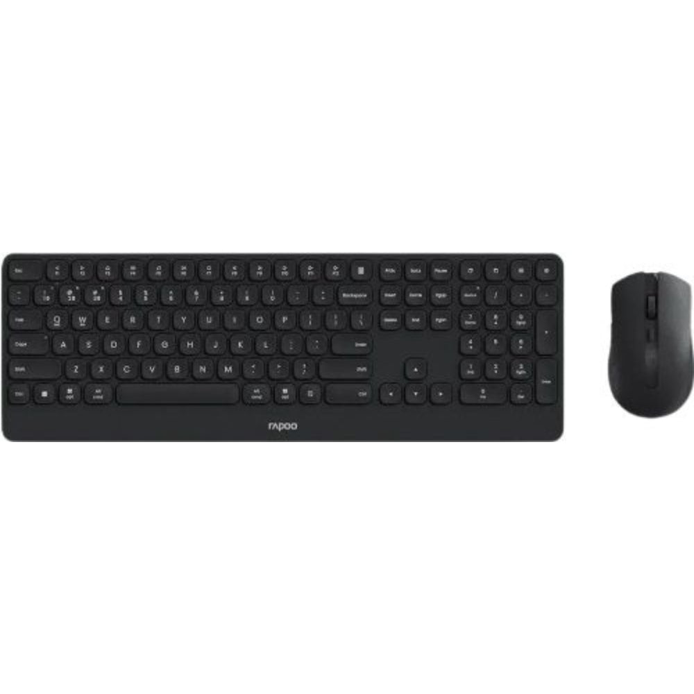 Rapoo 9510M Multi-Mode Wireless Combo | Ultra-Slim Keyboard & Mouse, Bluetooth + 2.4GHz, Multi-Device, 2400 DPI