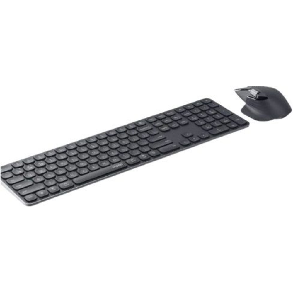 Rapoo 9560M Multi-Mode Wireless Combo | Premium Ultra-Slim Keyboard & Mouse, Bluetooth + 2.4GHz, Multi-Device, 3200 DPI