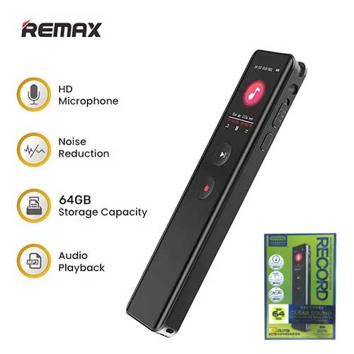 Remax RP3 | 64GB Digital Voice Recorder with Noise Reduction & MP3 Playback