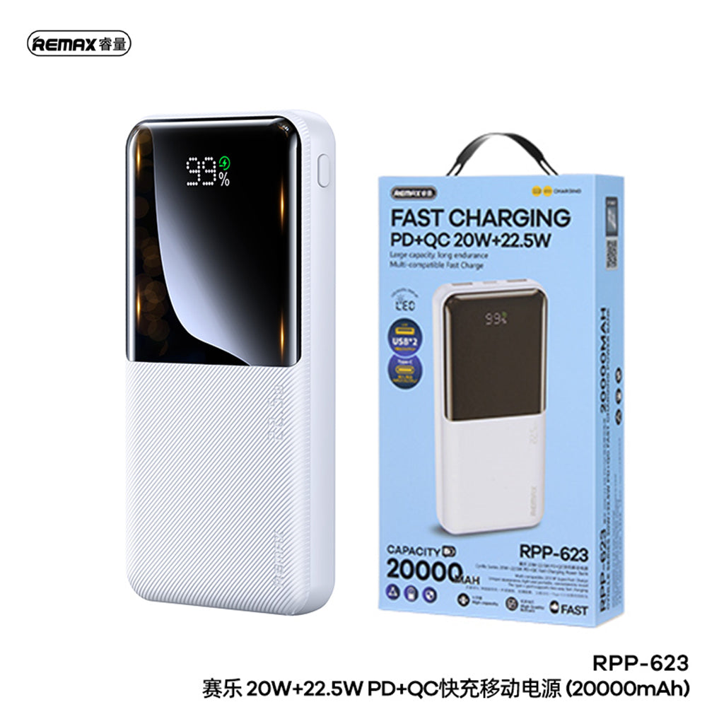 Remax RPP-623 20000mAh Power Bank | 22.5W + 20W PD QC Fast Charging with LED Display