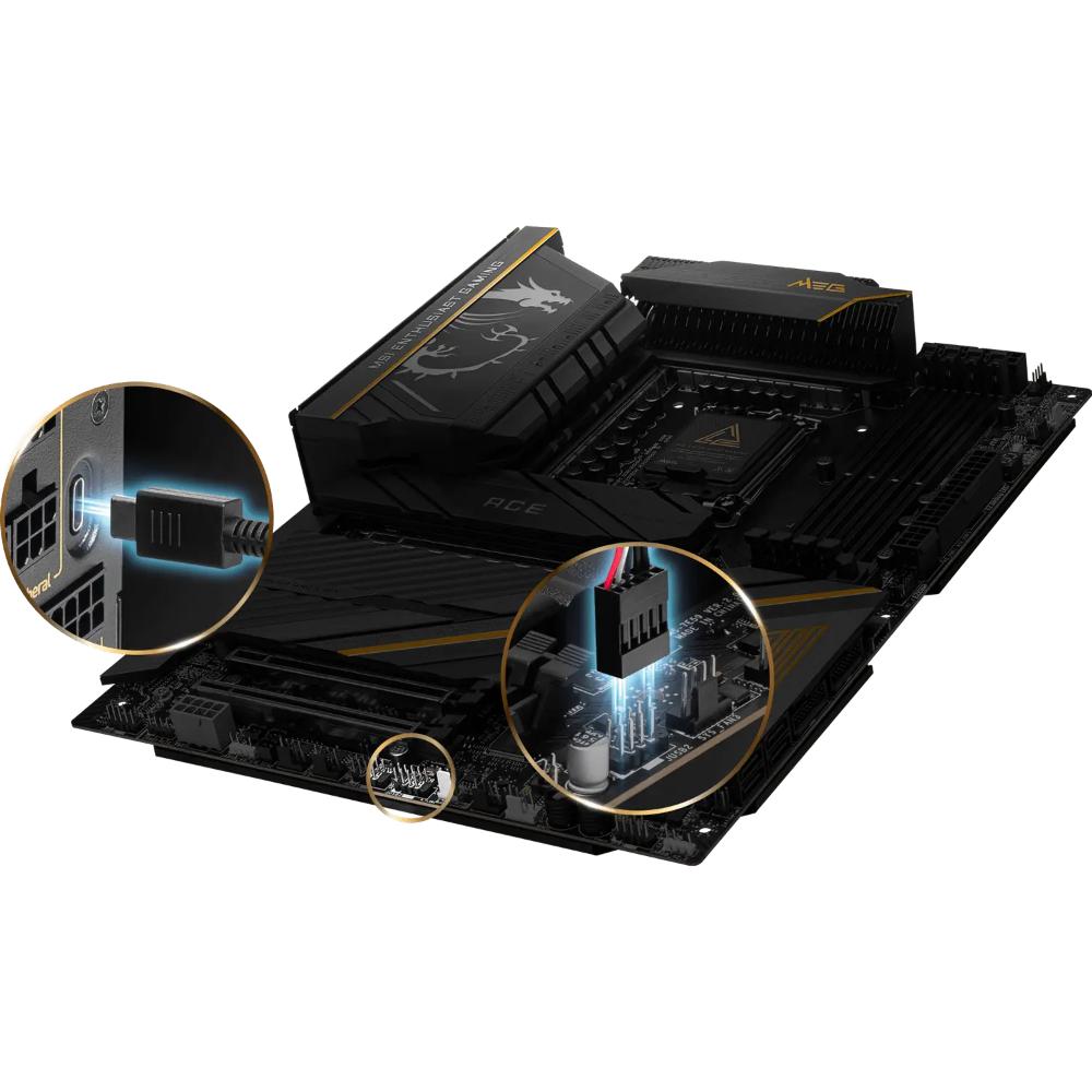 MSI MEG Ai1600T PCIE5 1600W Power Supply | Titanium | PCIe 5.1 | ATX 3.1 | Dual 12V-2x6 | 100% Japanese 105°C Capacitors