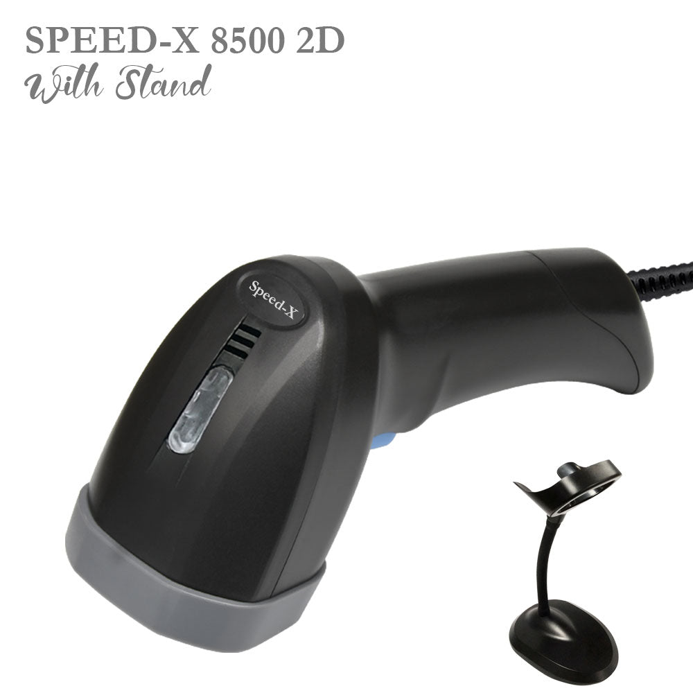 Speed-X 8500 | 2D Wired CMOS Handheld Barcode Scanner (Plug-and-Play USB Cable)