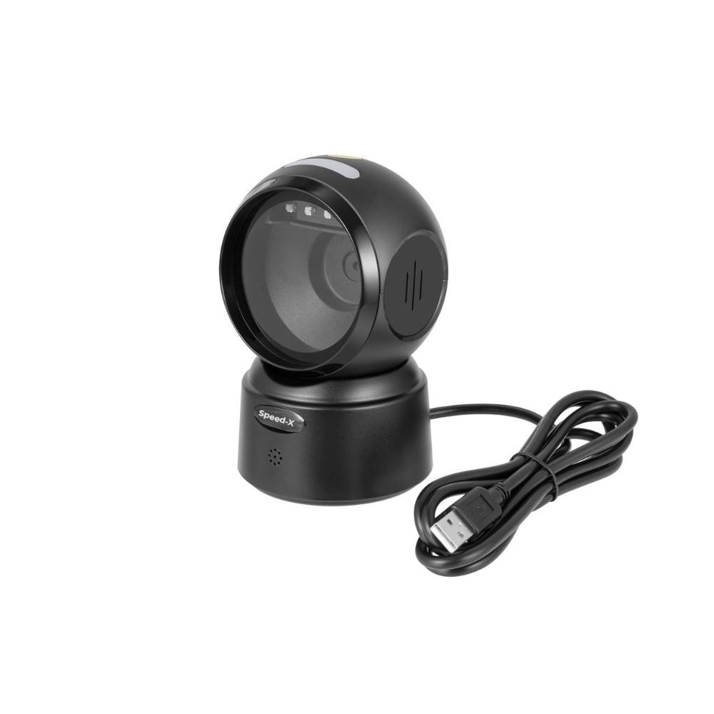 Speed-X SP-9260 2D CMOS Wired Desktop Barcode Scanner | USB, Auto-Sense, Multi-Barcode Support