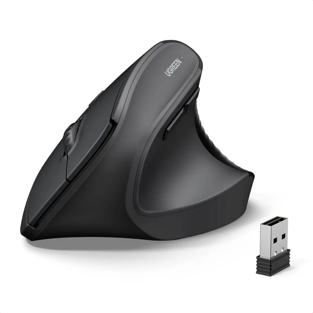 UGREEN Ergonomic Vertical Wireless Mouse | Dual-Mode (BT 5.4 + 2.4G), 4000 DPI, Quiet Clicks