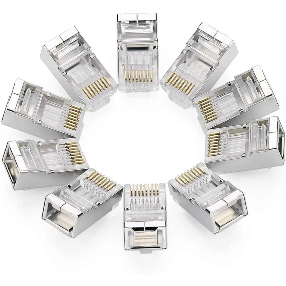 UGREEN NW111 (20333) | Cat6 Shielded Connector – Crystal Head (10-Pack)