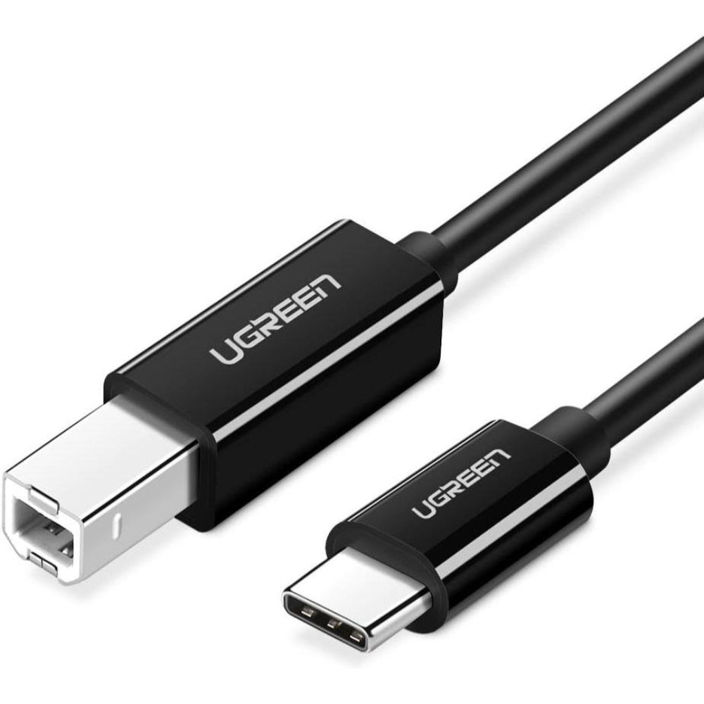 UGREEN USB-C Printer Cable | 2m USB Type-C to USB 2.0 Type-B (High-Speed, Black)