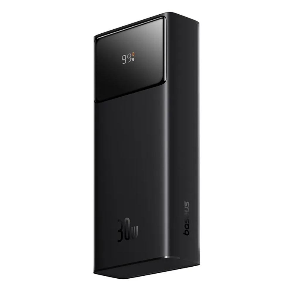 Baseus Star-Lord Series | Digital Display Power Bank | 30,000mAh Capacity | 30W Fast Charging | USB-C PD + USB-A QC | Smart Chip | LED Power Display | Black | For Phones, Tablets, USB Accessories