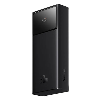 Baseus Star-Lord Series | Digital Display Power Bank | 30,000mAh Capacity | 30W Fast Charging | USB-C PD + USB-A QC | Smart Chip | LED Power Display | Black | For Phones, Tablets, USB Accessories