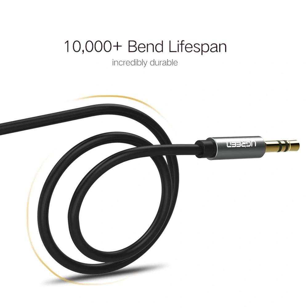 UGREEN AV119 | 3.5mm Male to Male AUX Audio Cable | 1M / 2M / 3M | Gold-Plated Connectors