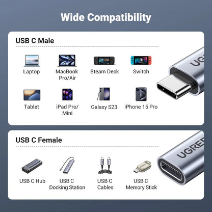 UGREEN US372 30205 USB-C Extension Cable | USB 3.2 Gen 2 | 10Gbps | 100W Fast Charging | 4K@60Hz | Type-C Male to Female | 3FT