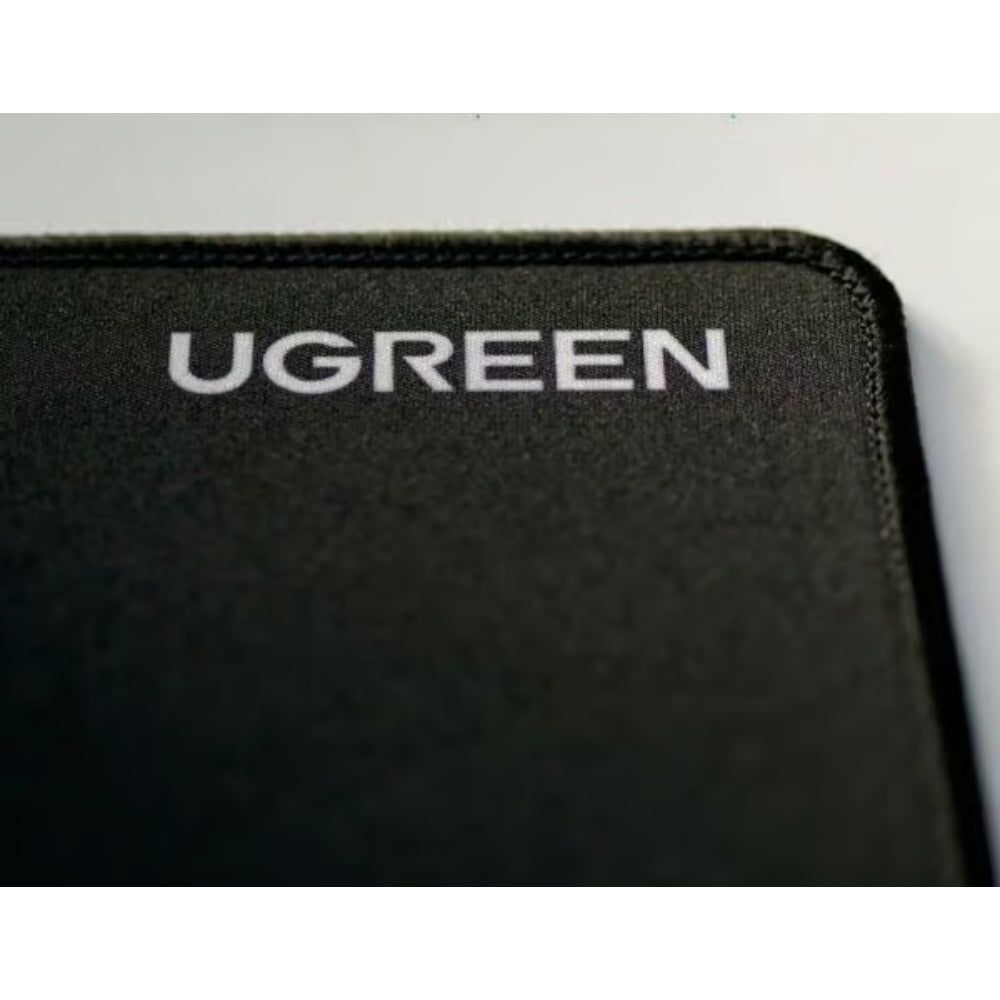 UGREEN CY016 Non-Slip Rubber Mouse Pad 40405 | 260 × 210mm | Smooth Fabric Surface | Natural Rubber Base | Black | Compact & Lightweight