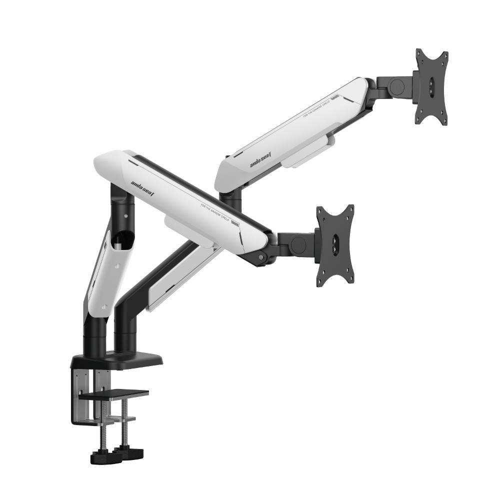 AndaSeat Stealth PRO II Duo A9-2S Ergonomic Dual Monitor Arm | Gas Spring | Dual 17"–42" Monitor Support | Up to 15kg Per Arm