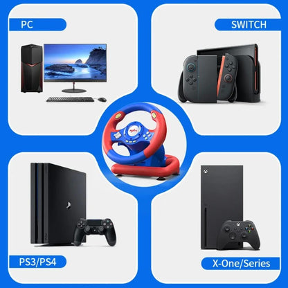 PXN V2 WL Wireless Gaming Racing Wheel | 180° Linear Steering | Dual Vibration Motors | Paddle Shifters | Pedal Set | PC, Switch, PS3, PS4 & Xbox
