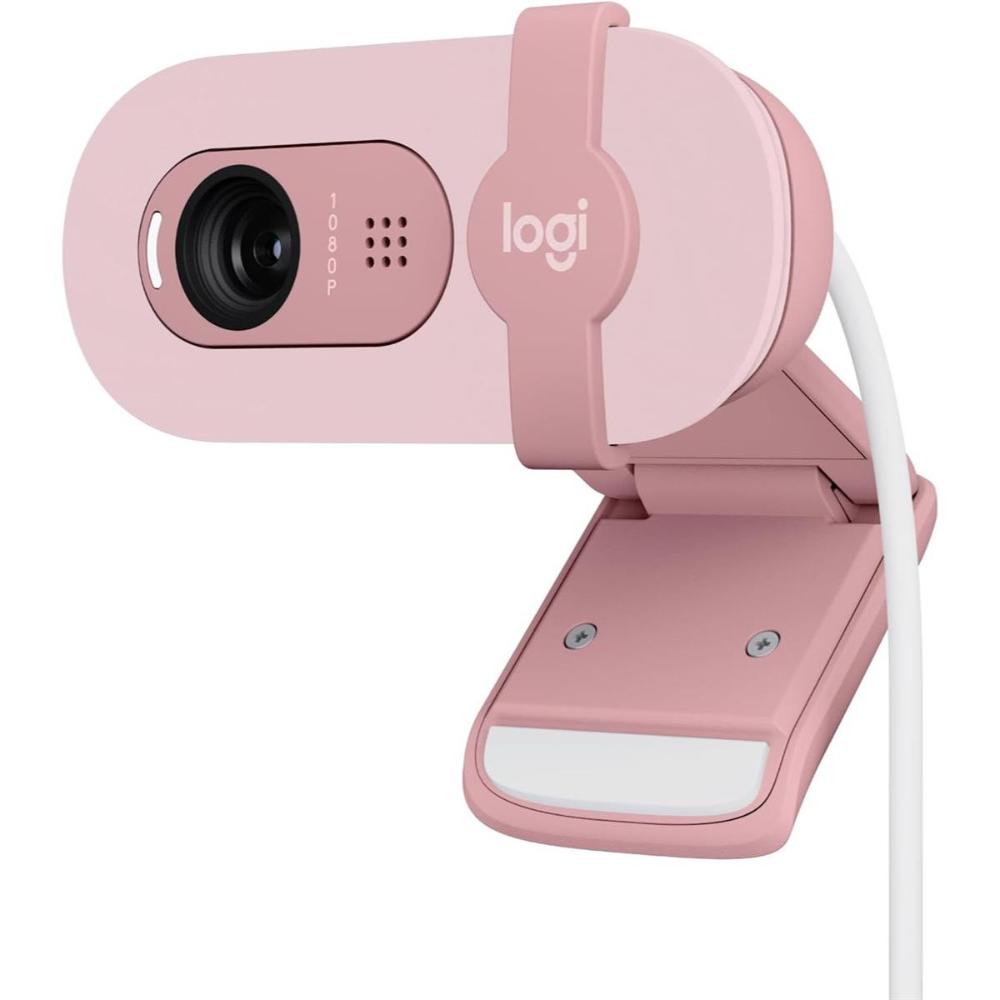Logitech Brio 100 Full HD Webcam | 1080p 30fps | 2MP Camera | RightLight 2 Auto-Light Balance | Built-in Mic | Privacy Shutter | USB-A | 58° FOV