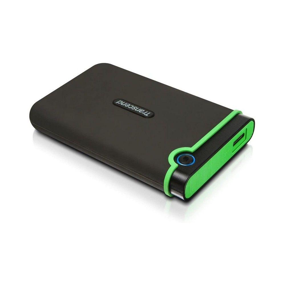 Transcend StoreJet 25M3 | Rugged Portable External Hard Drive | USB 3.1 Gen 1, Anti-Shock, One-Touch Backup (1TB / 2TB / 4TB)