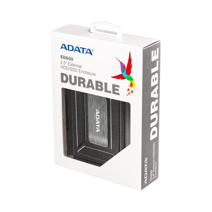 ADATA ED600 | 2.5″ HDD/SSD External Enclosure | Tool-Free Design | IP54 Protection | USB Interface