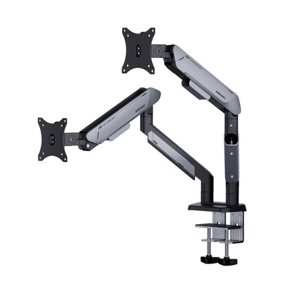 AndaSeat Stealth PRO II Duo A9-2S Ergonomic Dual Monitor Arm | Gas Spring | Dual 17"–42" Monitor Support | Up to 15kg Per Arm