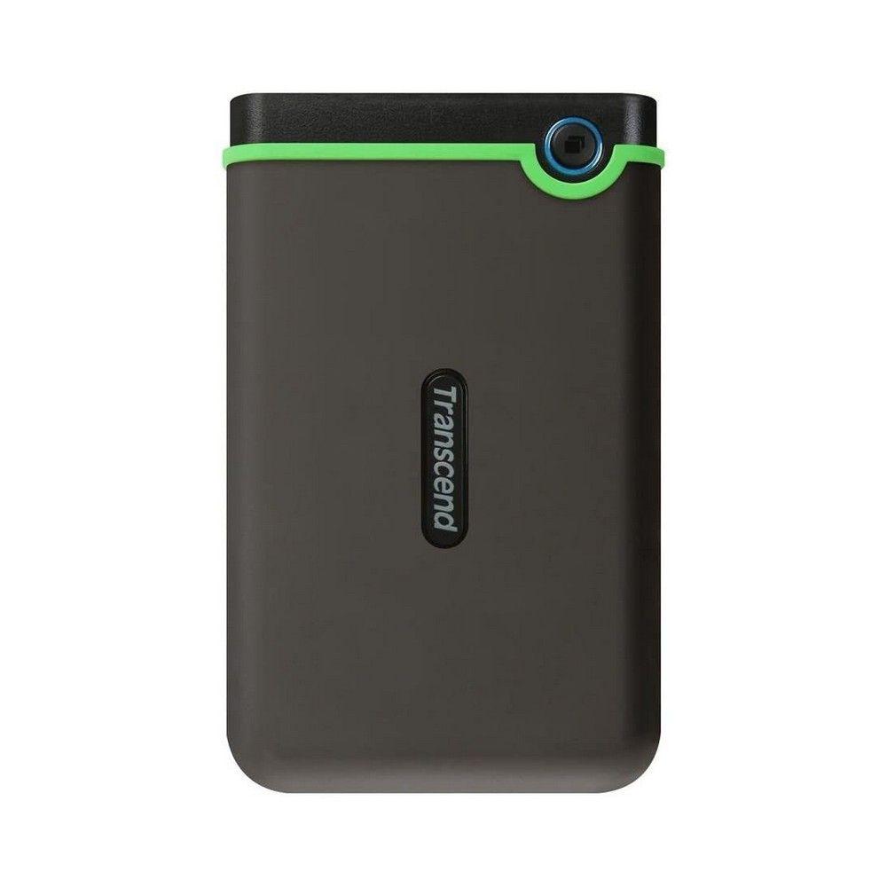 Transcend StoreJet 25M3 | Rugged Portable External Hard Drive | USB 3.1 Gen 1, Anti-Shock, One-Touch Backup (1TB / 2TB / 4TB)