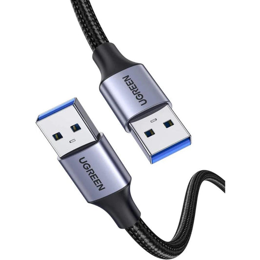 UGREEN US373 USB 3.0 Type-A to Type-A Male-to-Male Cable | 1 m & 2 m | Nylon Braided | 5 Gbps