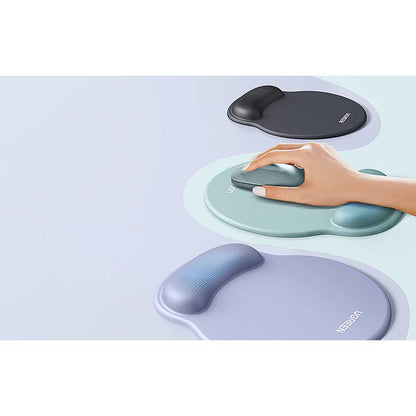 UGREEN LP668 Ergonomic Mouse Pad with Wrist Rest | 220 × 245mm | 5mm Base | Memory Foam Wrist Support | Smooth Lycra Surface | Non-Slip PU Base