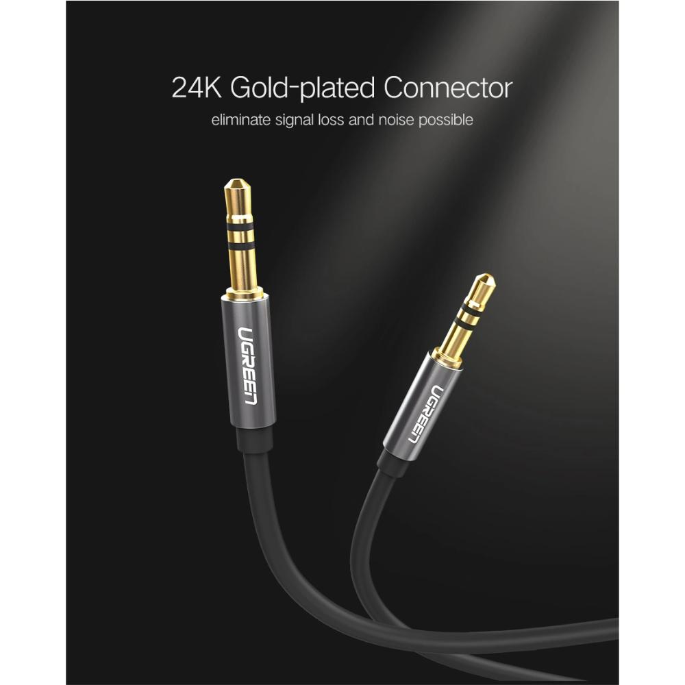 UGREEN AV119 | 3.5mm Male to Male AUX Audio Cable | 1M / 2M / 3M | Gold-Plated Connectors